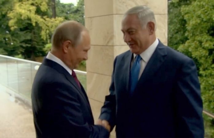 Vladimir Putyin és Benjamin Netanjahu