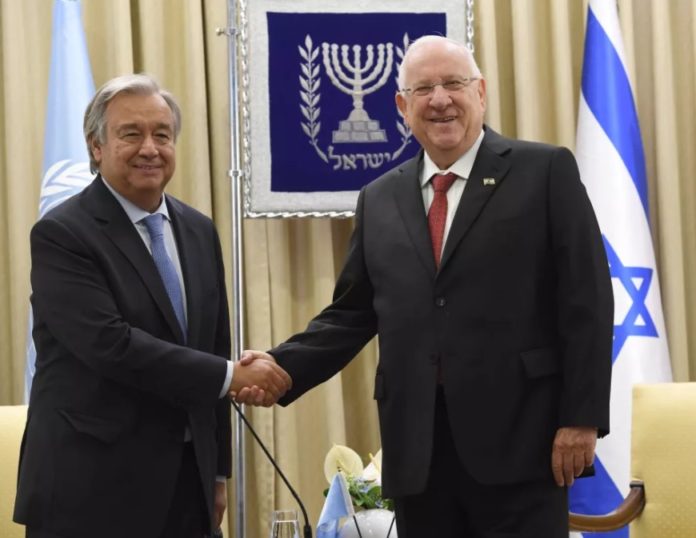 az ENSZ főtitkára és Rivlin