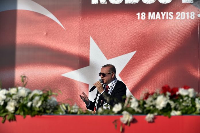 Recep Tayyip Erdogan torok elnok Isztambulban
