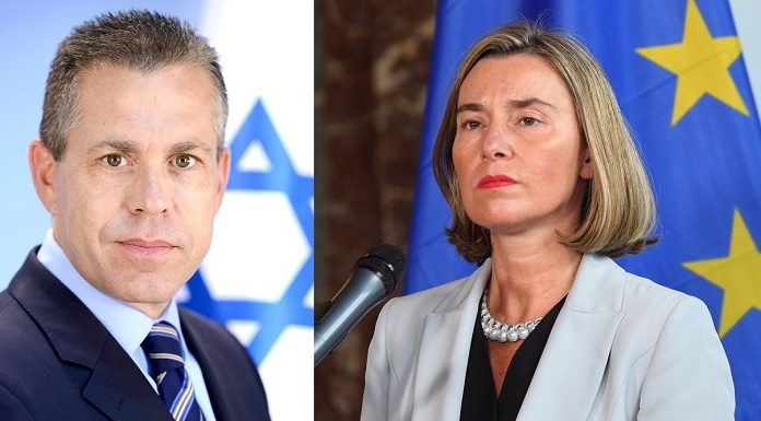 Gilad Erdan es Federica Mogherini