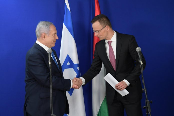 szijjarto peter magyar kulugyminiszter benjamin netanjahu