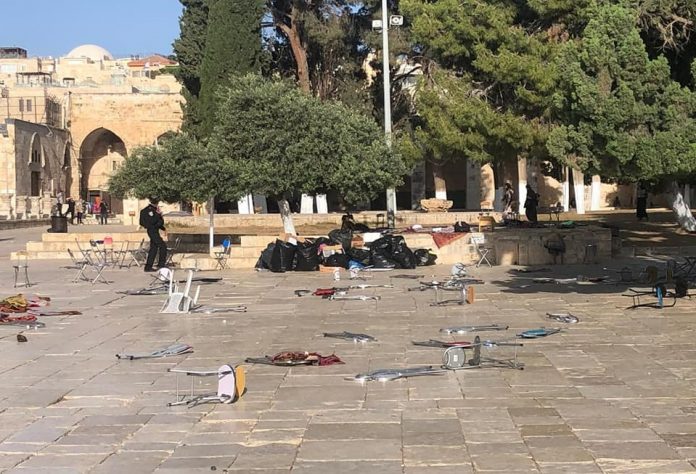 kelet jeruzsalem templom hegy zavargas rendorseg
