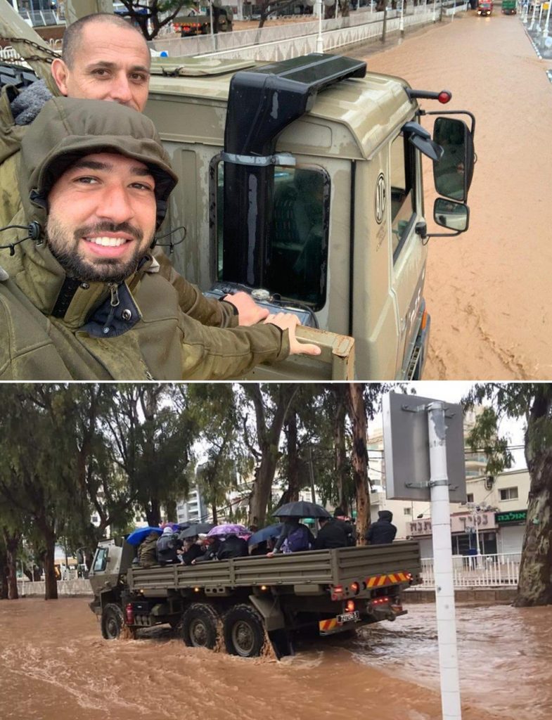Katonai járművek mentik az embereket