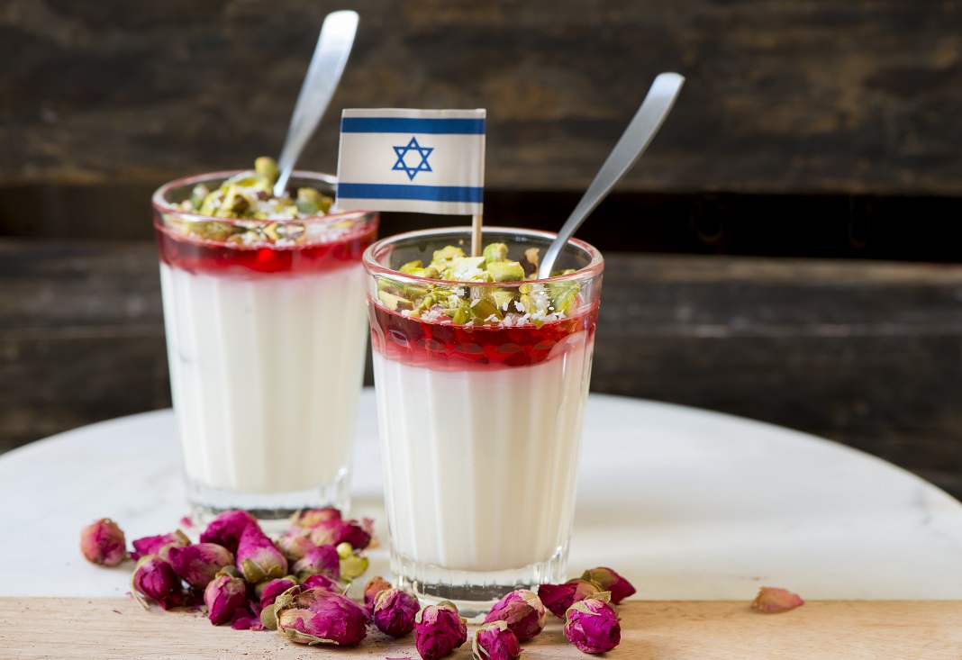 malabi tejpuding desszert izraeli zaszlo etel