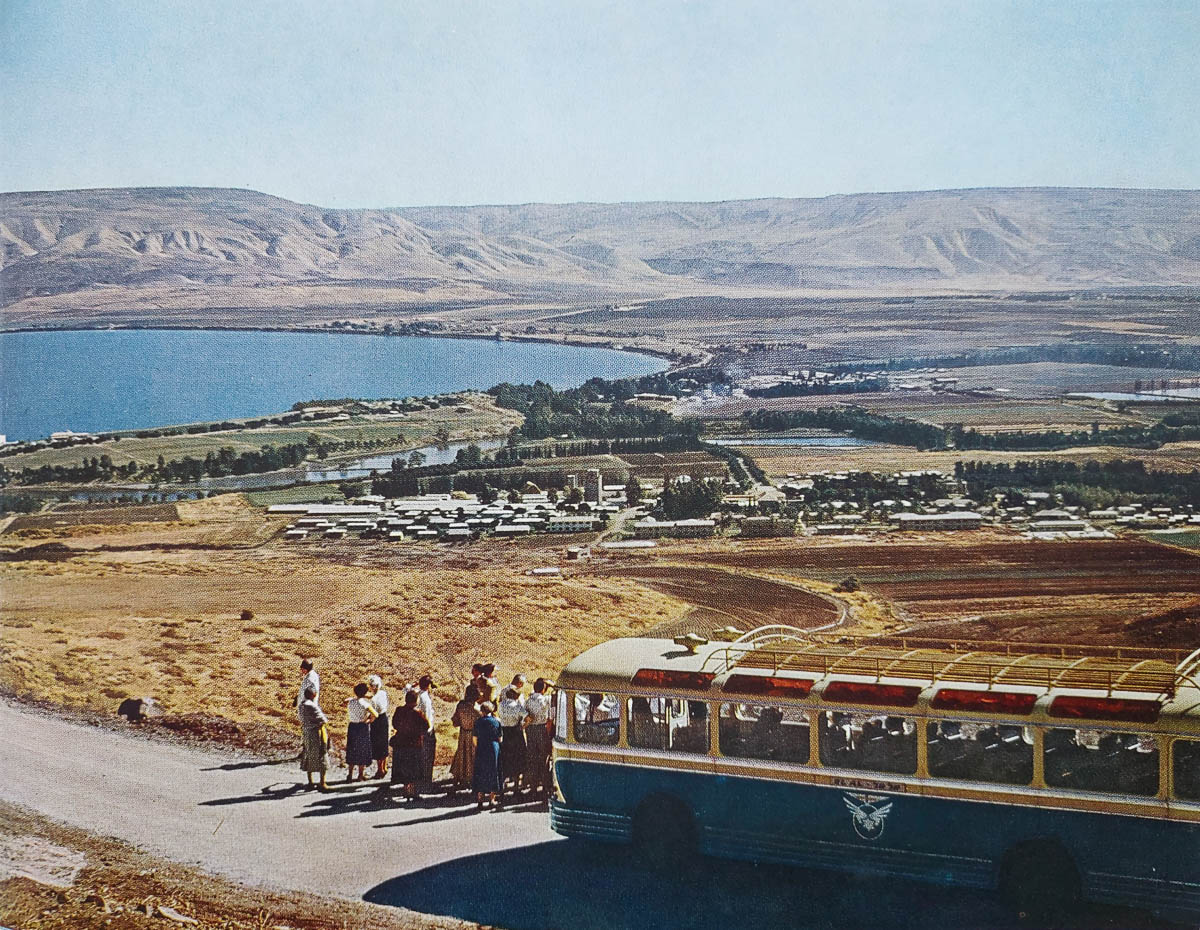 A Jordán völgyének települései a Kineret déli partján