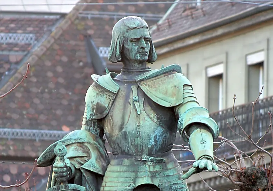 Adrian von Bubenberg lovag szobra Bernben – Fotó: Wikipedia