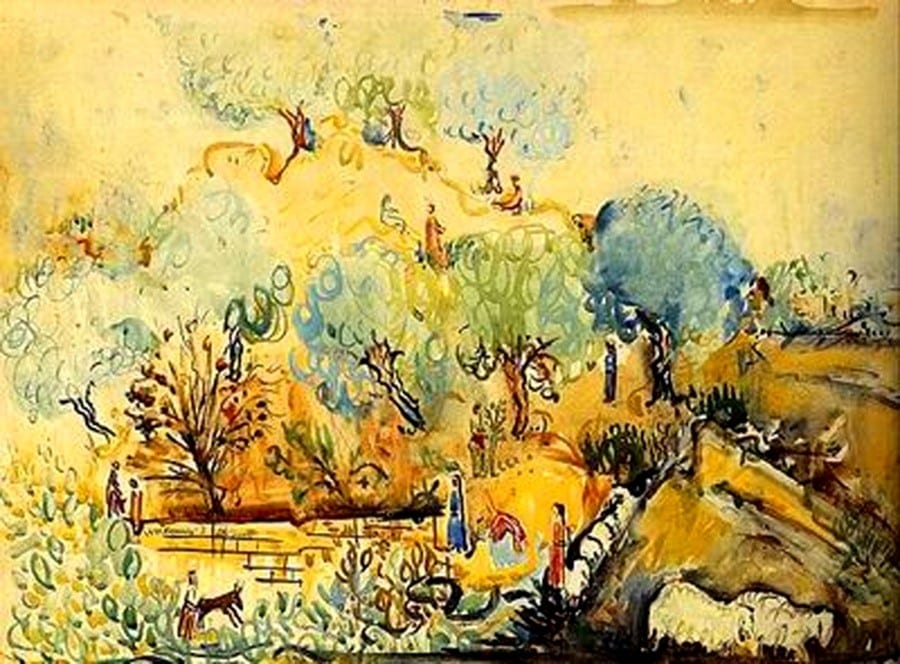 Joseph Kossonogi, Olajbogyó-betakarítás Galileában, 1947